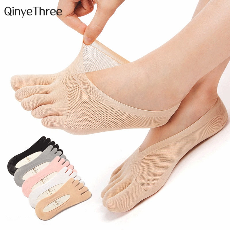 Calcetines de verano de cinco dedos para mujer Ultradelgados