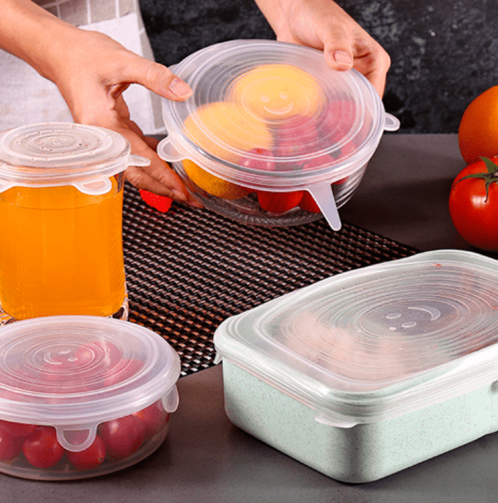 Silicone lid for food -Elastic Reusable Airtight