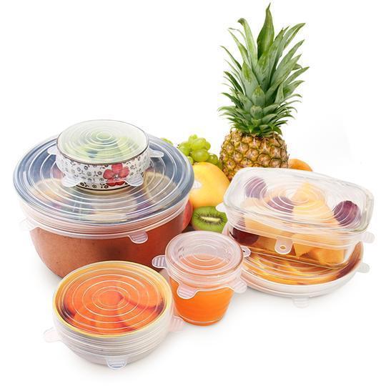 Silicone lid for food -Elastic Reusable Airtight